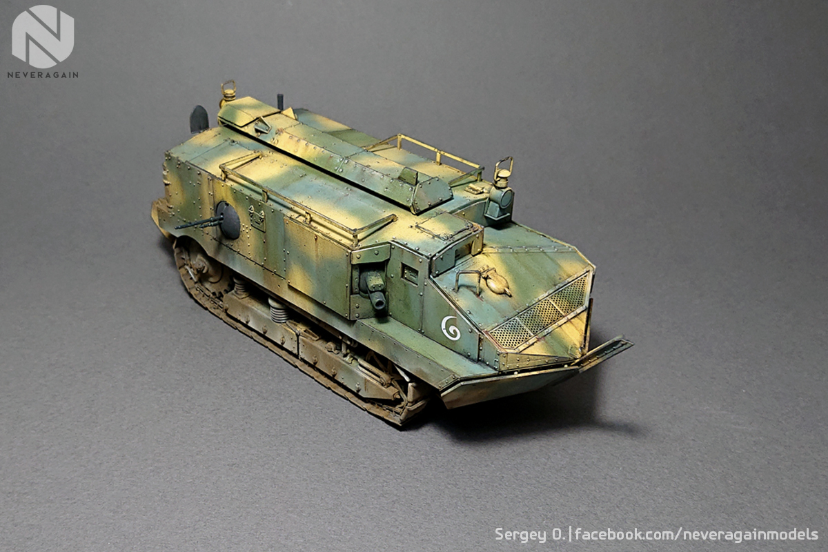 Schneider CA1 - the first French attempt at tanks - My, Stand modeling, Scale model, Tanks, 1:35, , Hobby, Longpost