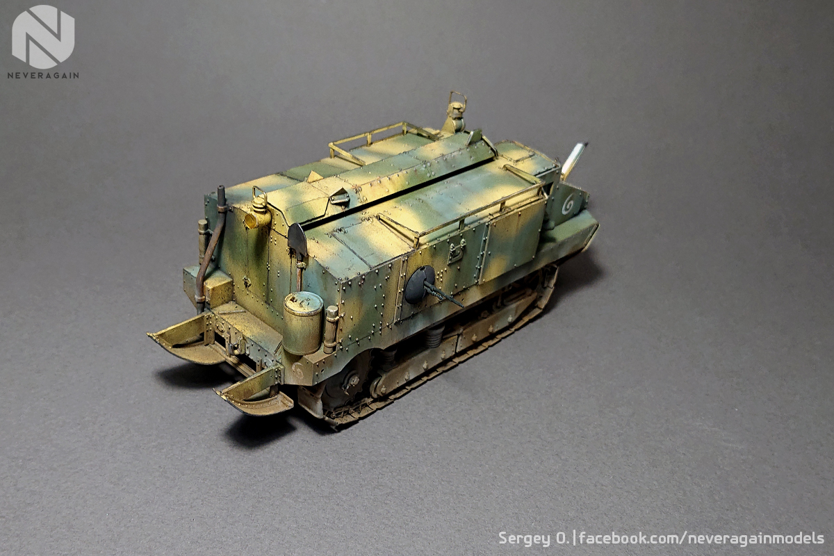 Schneider CA1 - the first French attempt at tanks - My, Stand modeling, Scale model, Tanks, 1:35, , Hobby, Longpost