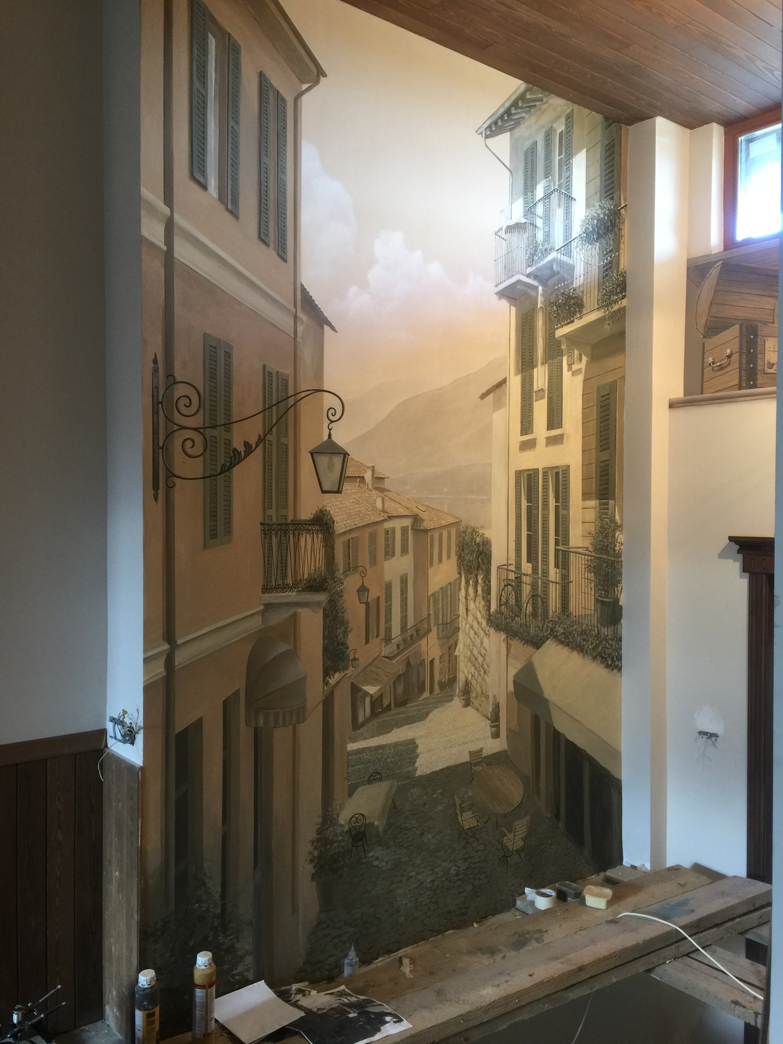 Wall painting - My, Painting, Wall painting, Artist, Italy, Design, Video, Longpost