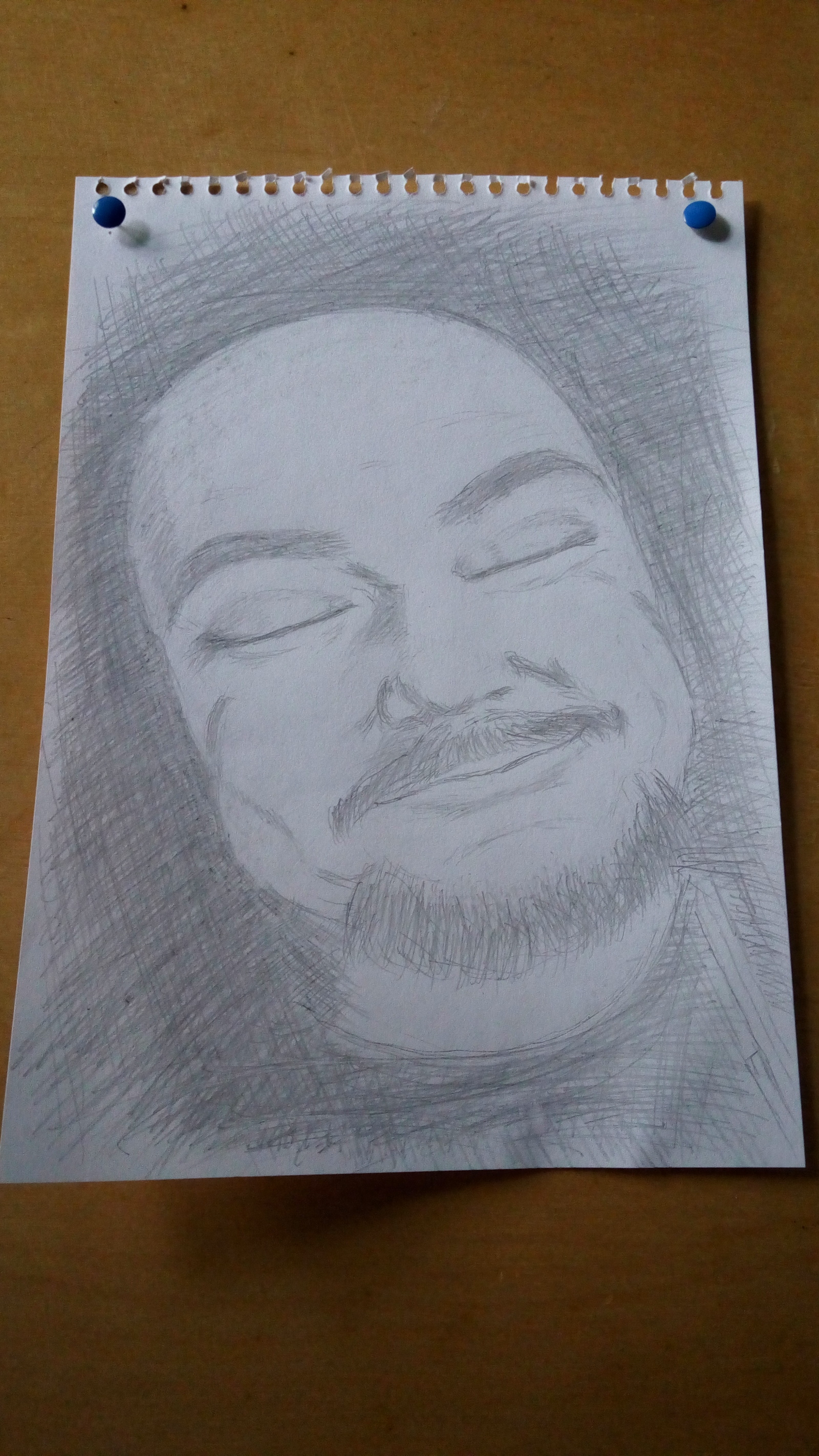 A state of serenity? - Pencil drawing, Smile, Serenity, nap