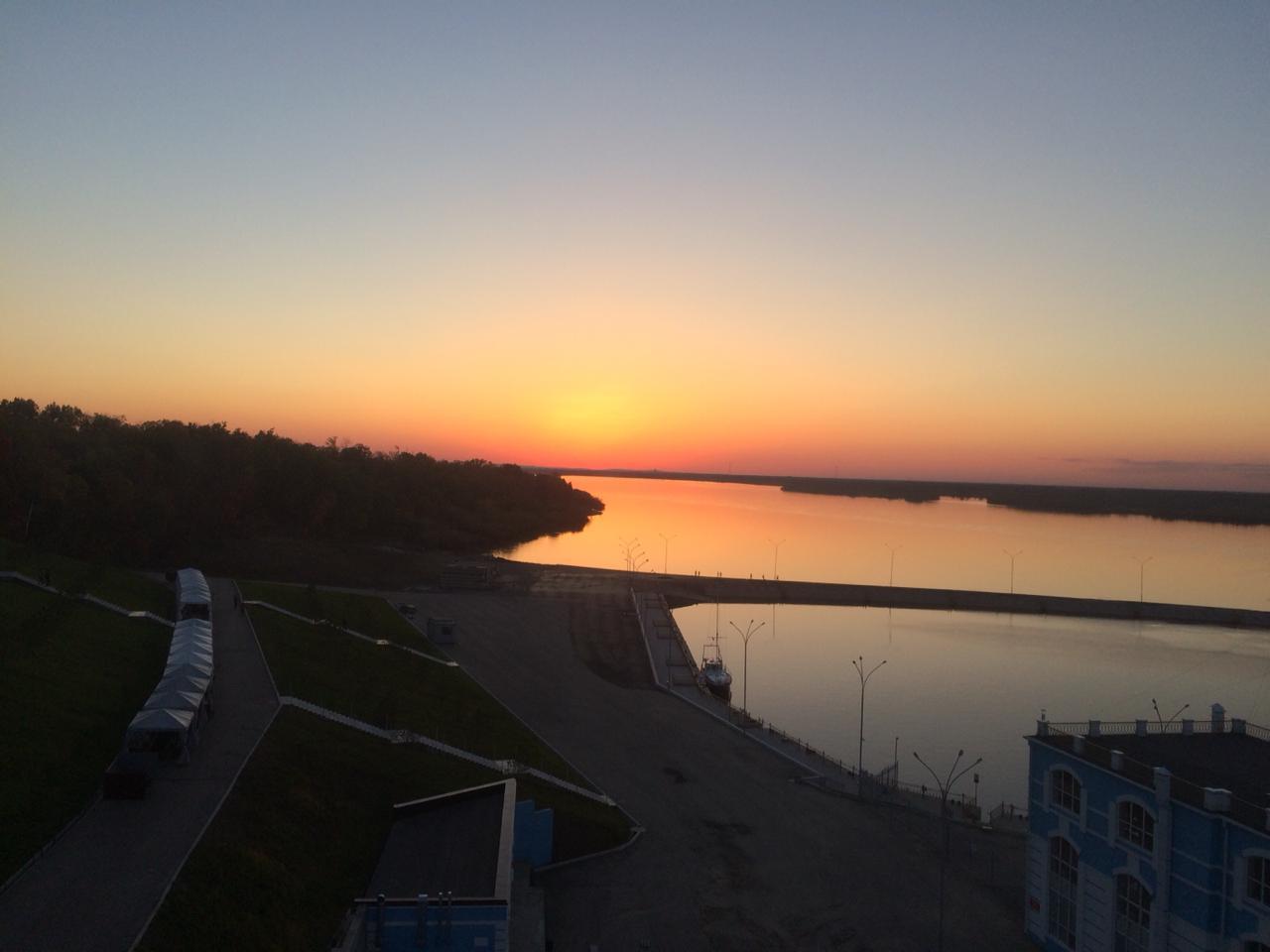 Sunset over the Amur. - My, Autumn, Khabarovsk region, Amur, Longpost, Sunset