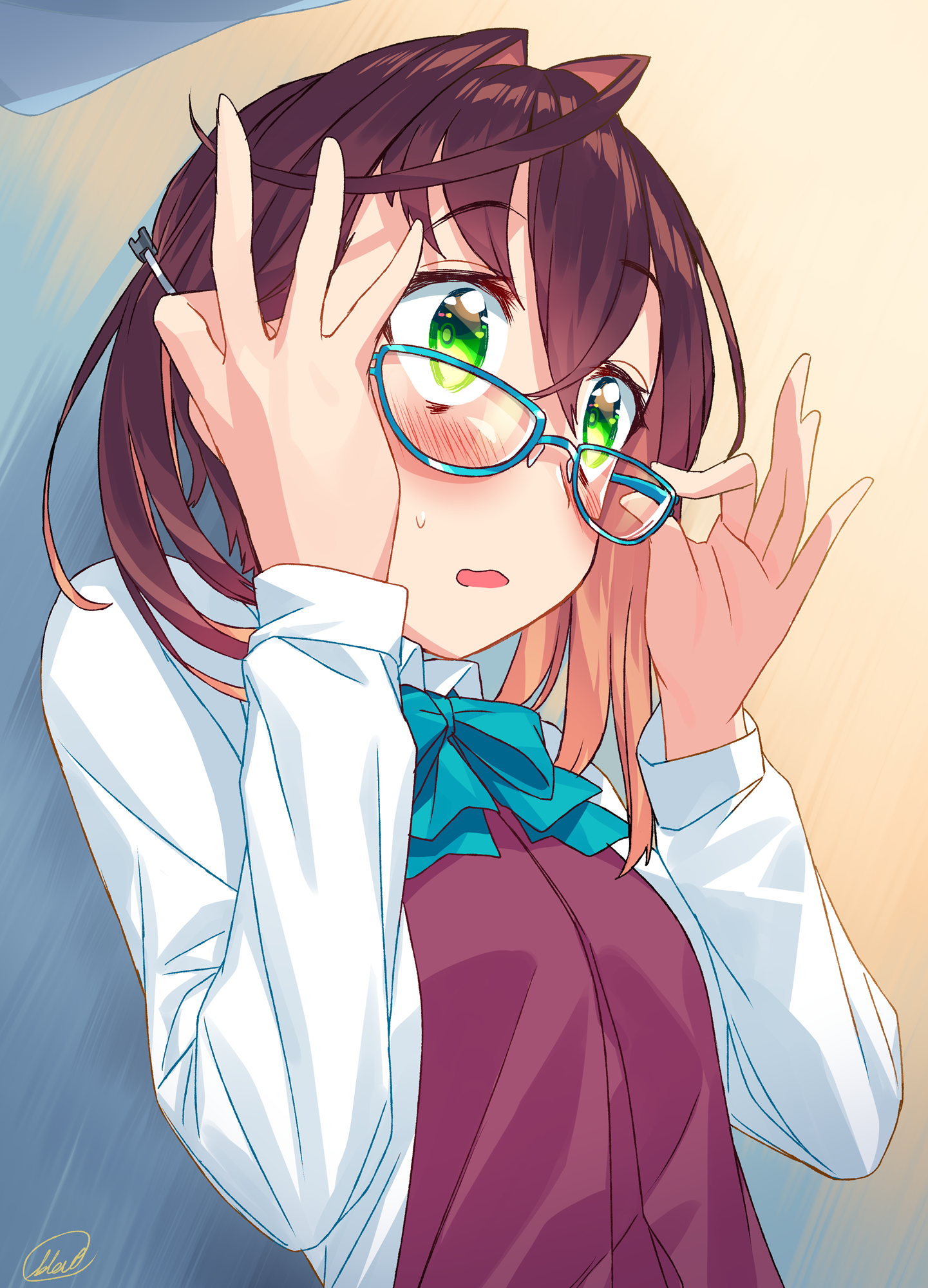 Megane - Kantai collection, Megane, Tashkent, Haruna, Kirishima, Okinami, Anime, Anime art, Longpost