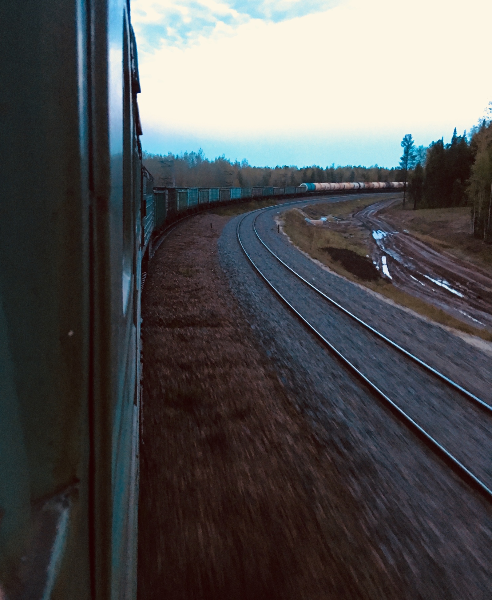 Sometimes strange feelings when behind ~ 6k tons - My, Railway, Curve