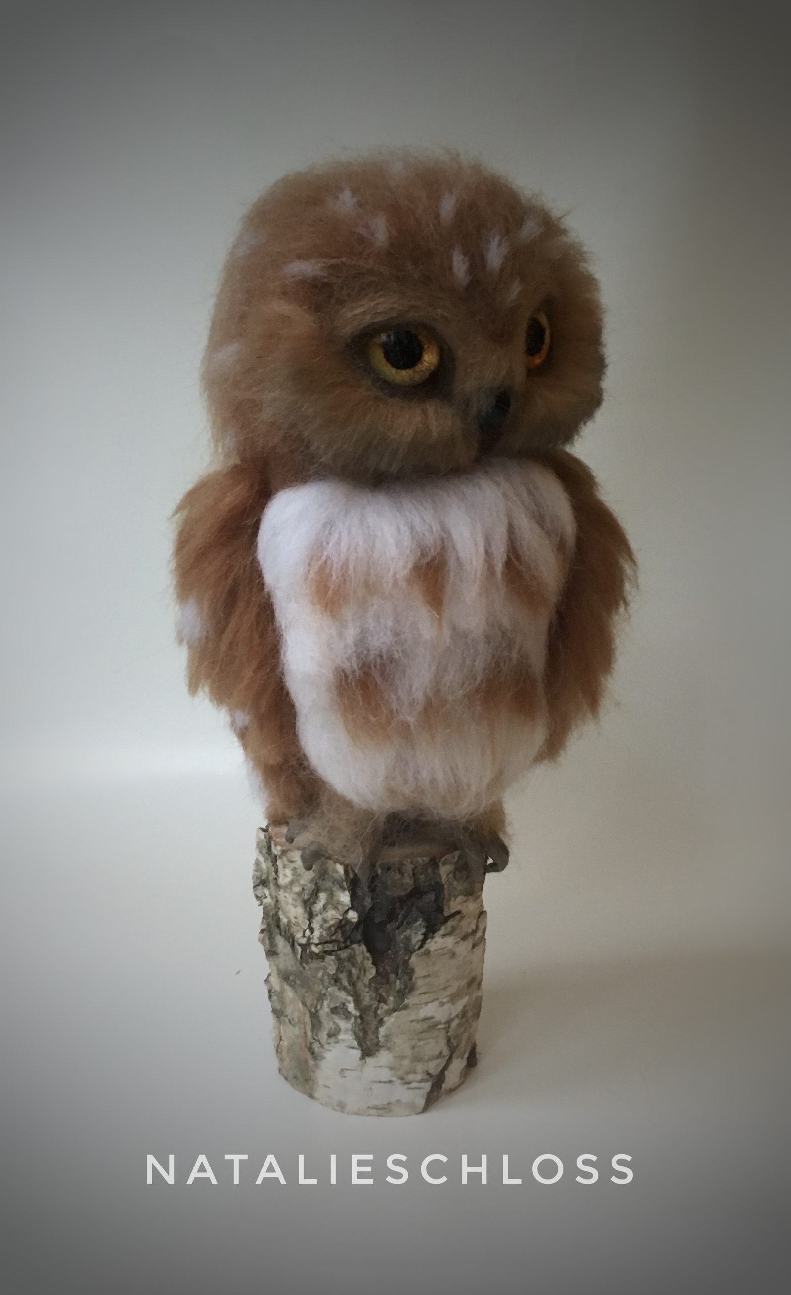 Owlet. Dry felting. - My, Owl, Dry felting, Sparrow owl, Longpost