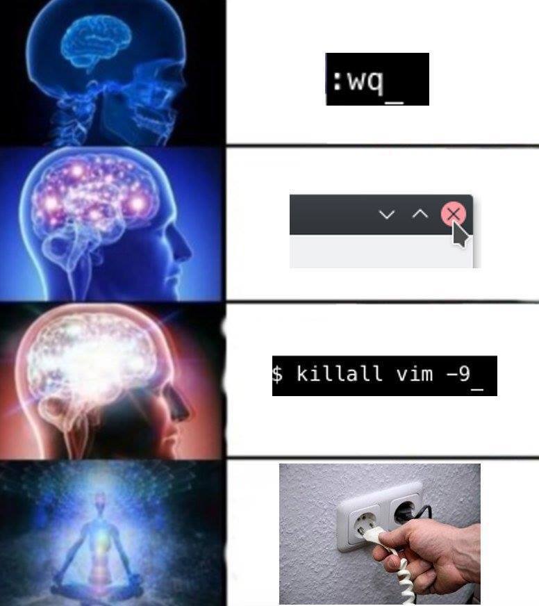 How to exit vim - Vim, Linux, IT humor, Memes