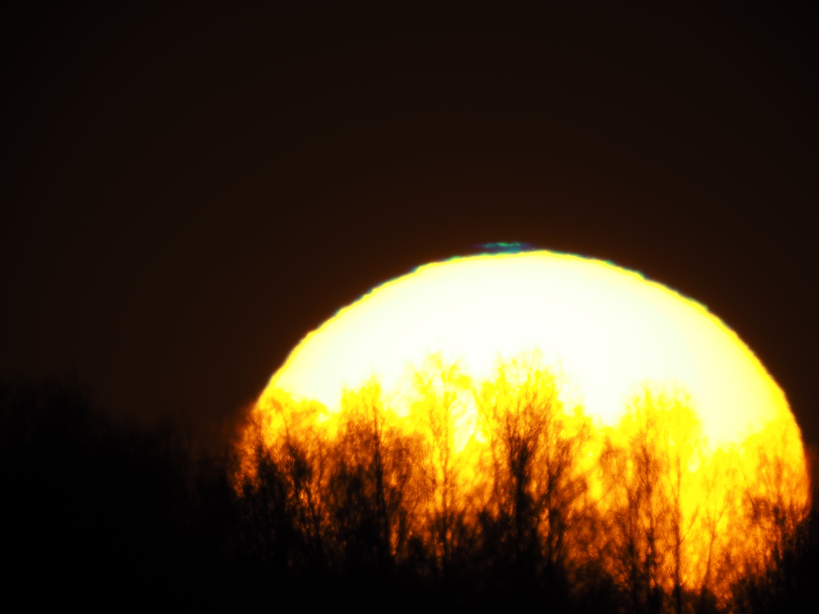 green beam - My, The sun, green beam, Astrophoto, Telescope, , Izhevsk, Sunset