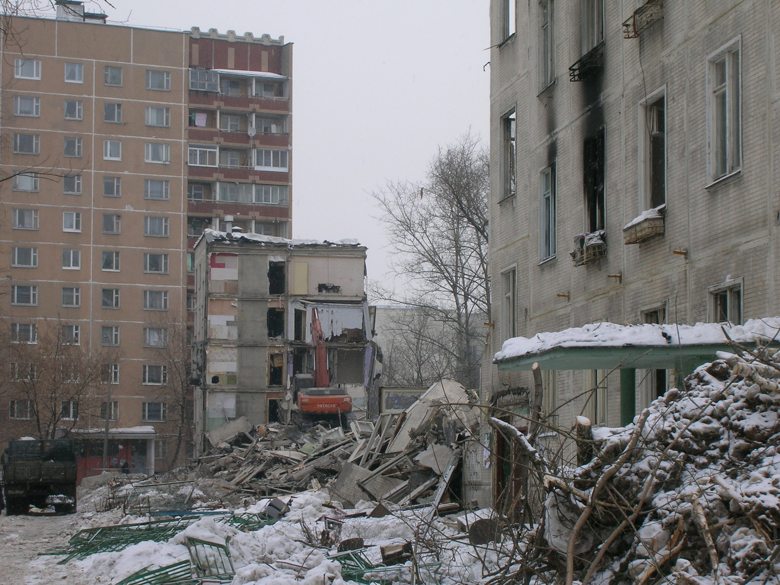 Demolition of the house: Moscow, Smolnaya street 51/34. - My, Panel house, Demolition, Renovation, Levoberezhny, Moscow, Five-story building, , Longpost