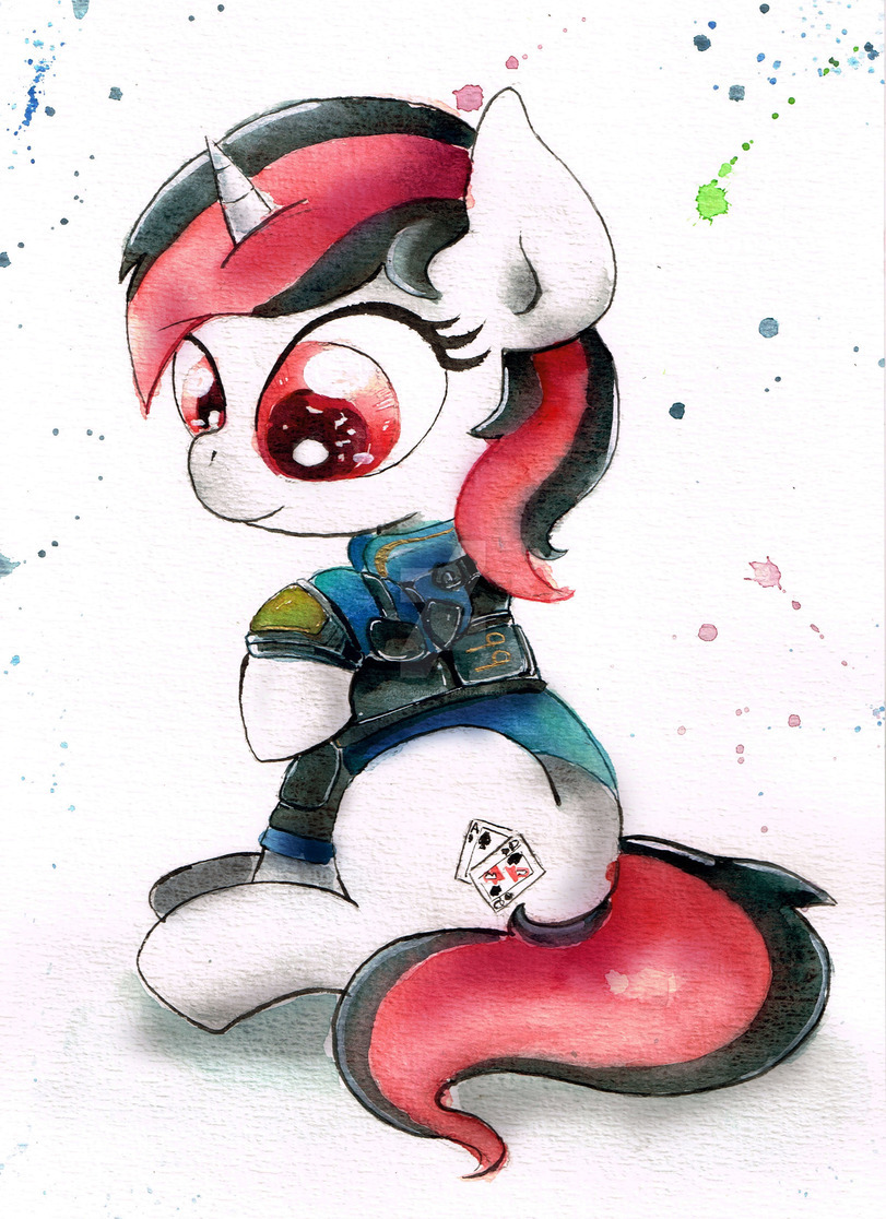 Black Jack - My little pony, Fallout: Equestria, Foe: Project Horizons, Original character, Blackjack MLP, PonyArt, MLP Blackjack