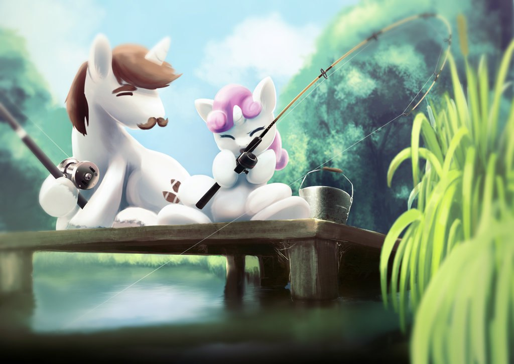 Fishing - My little pony, Sweetie belle, Hondo Flanks