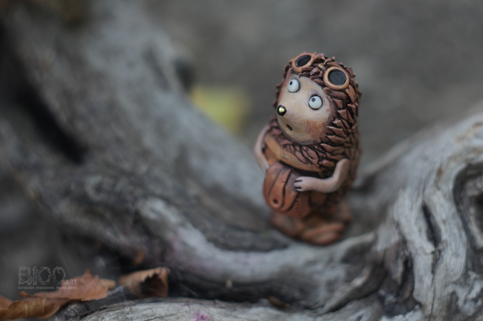 Figurine of the Hedgehog in the fog, steampunk stylization. - My, Hedgehog in the fog, Hedgehog, , Polymer clay, Longpost