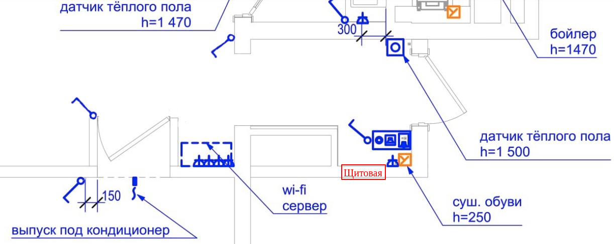 Engineering networks in a 4-room apartment. - My, Repair, Electrician, , Livolo, Aqara, Mikrotik, Shield, , Video, Longpost