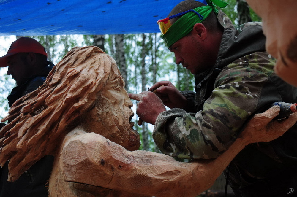 Captivity - My, Alexander Ivchenko, Chainsaw sculpture, Chainsaw, Tomsk, Ax Festival, Centaur, Longpost