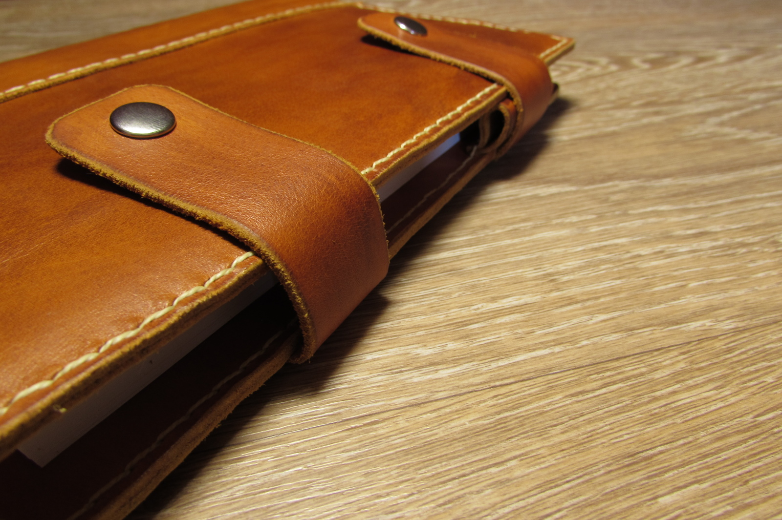 gift for the new year) - My, Handmade, Leather, Cover, Presents, New Year, Notebook, Diary, Longpost