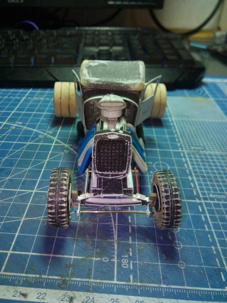 HOT-ROD from GAZ-AA lorry - My, Longpost, Paper modeling, Modeling, Hot Rod, , Papercraft, Gaz-Aa