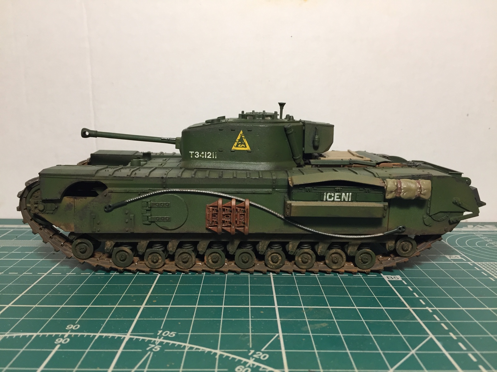 Churchill VII by Tamiya in 1:35 scale - My, , Tamiya, BTT, The Second World War, 1:35, Stand modeling, Painting, Great Britain, Longpost