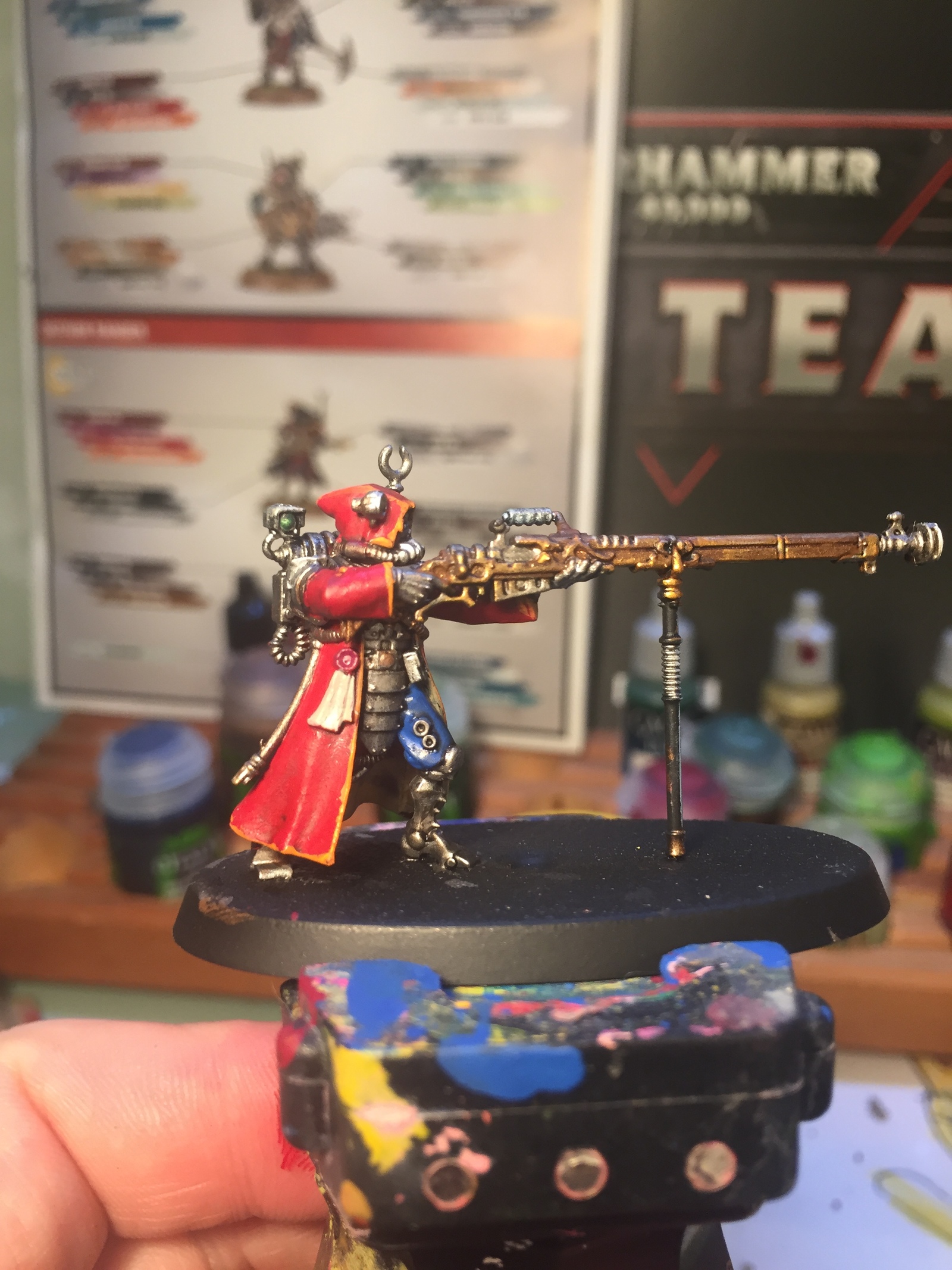 Arquebusier huntsman - My, Warhammer 40k, Painting miniatures, Adeptus Mechanicus, Kill Team, Longpost