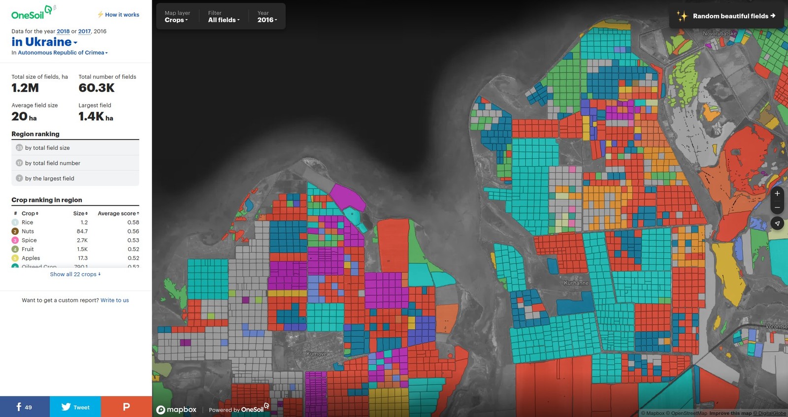 Земная красота. Map OneSoil - Моё, Карты, Сельское хозяйство, Мир, Земля, Видео