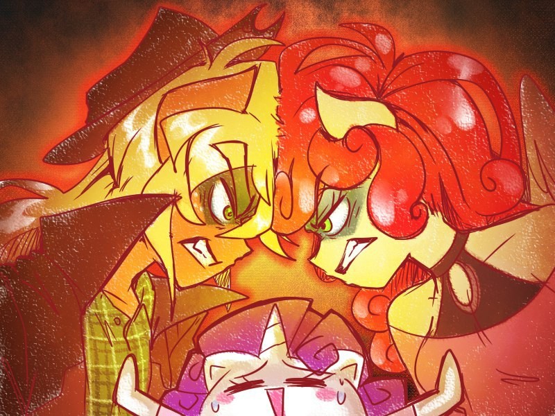 Топ 10 аниме противостояний - My Little Pony, Applejack, Rarity, Strawberry Sunrise