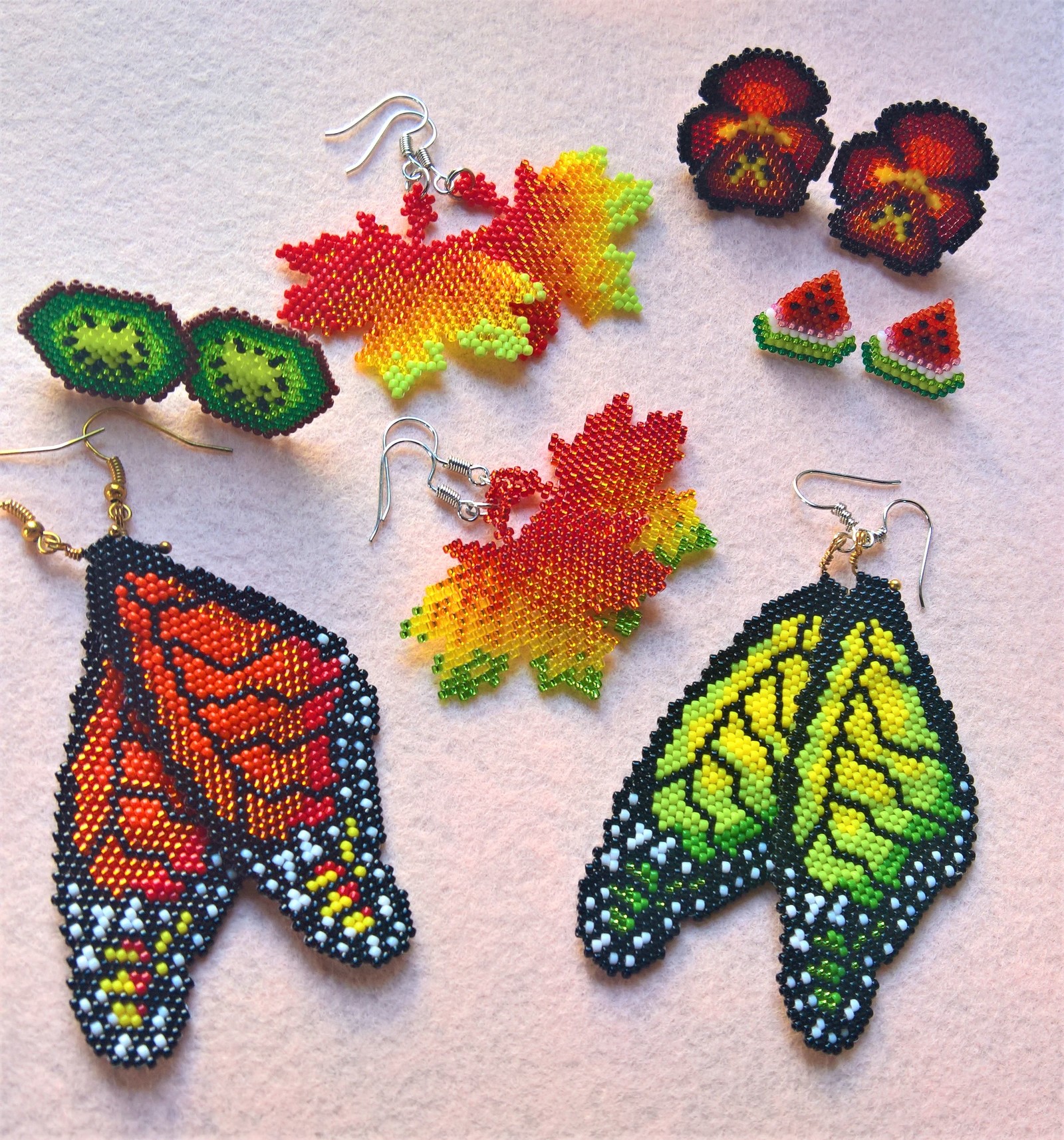 Autumn. - My, Beads, Beadwork, Needlework, Brooch, Autumn, Longpost