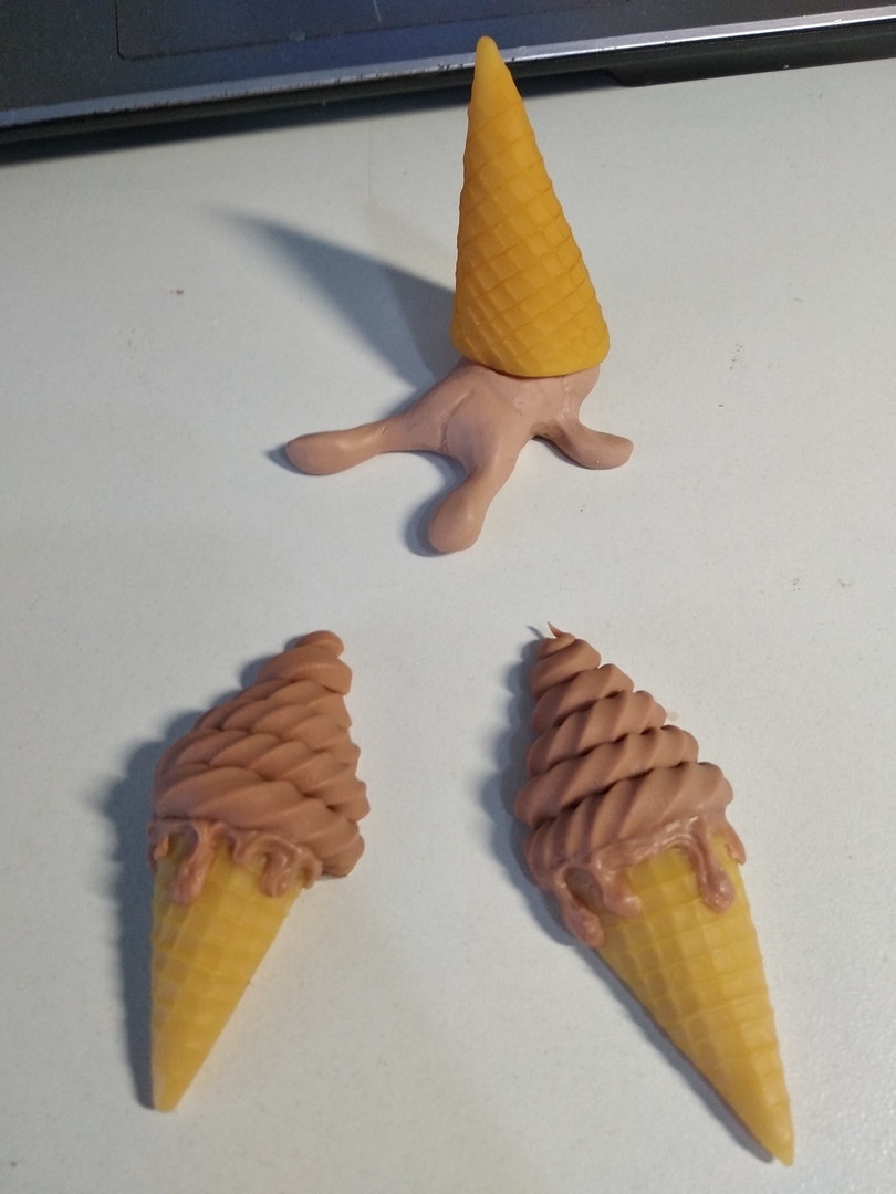 When there is not the slightest mood to work - My, Polymer clay, Laziness, Ice cream