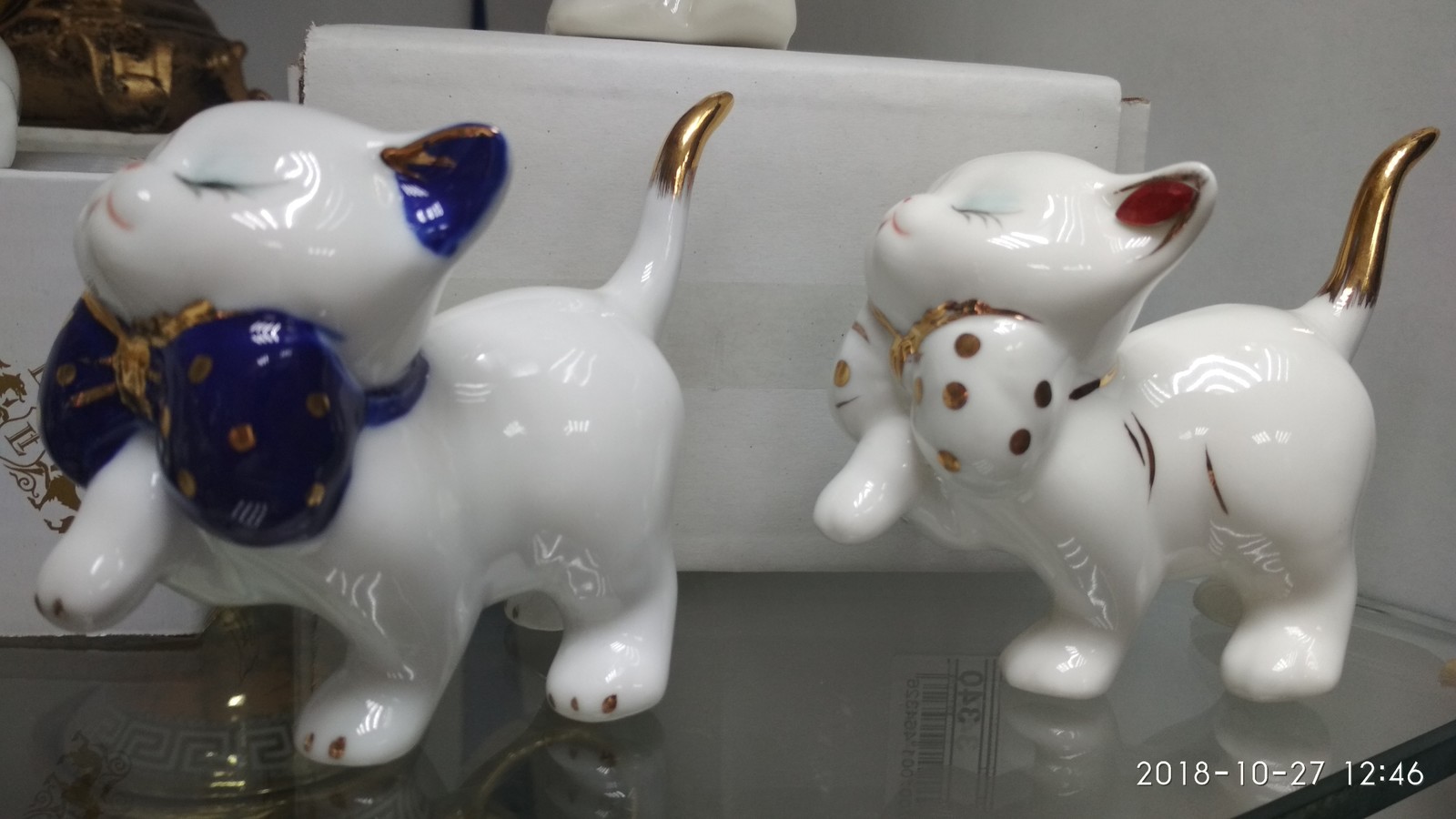 Porcelain cat figurine - My, cat, Animals, Souvenirs, Statuette, Porcelain