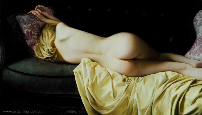 Painting by Aidemir Saidov - NSFW, Girls, Painting, A selection, Breast, Nudity, Art, Longpost