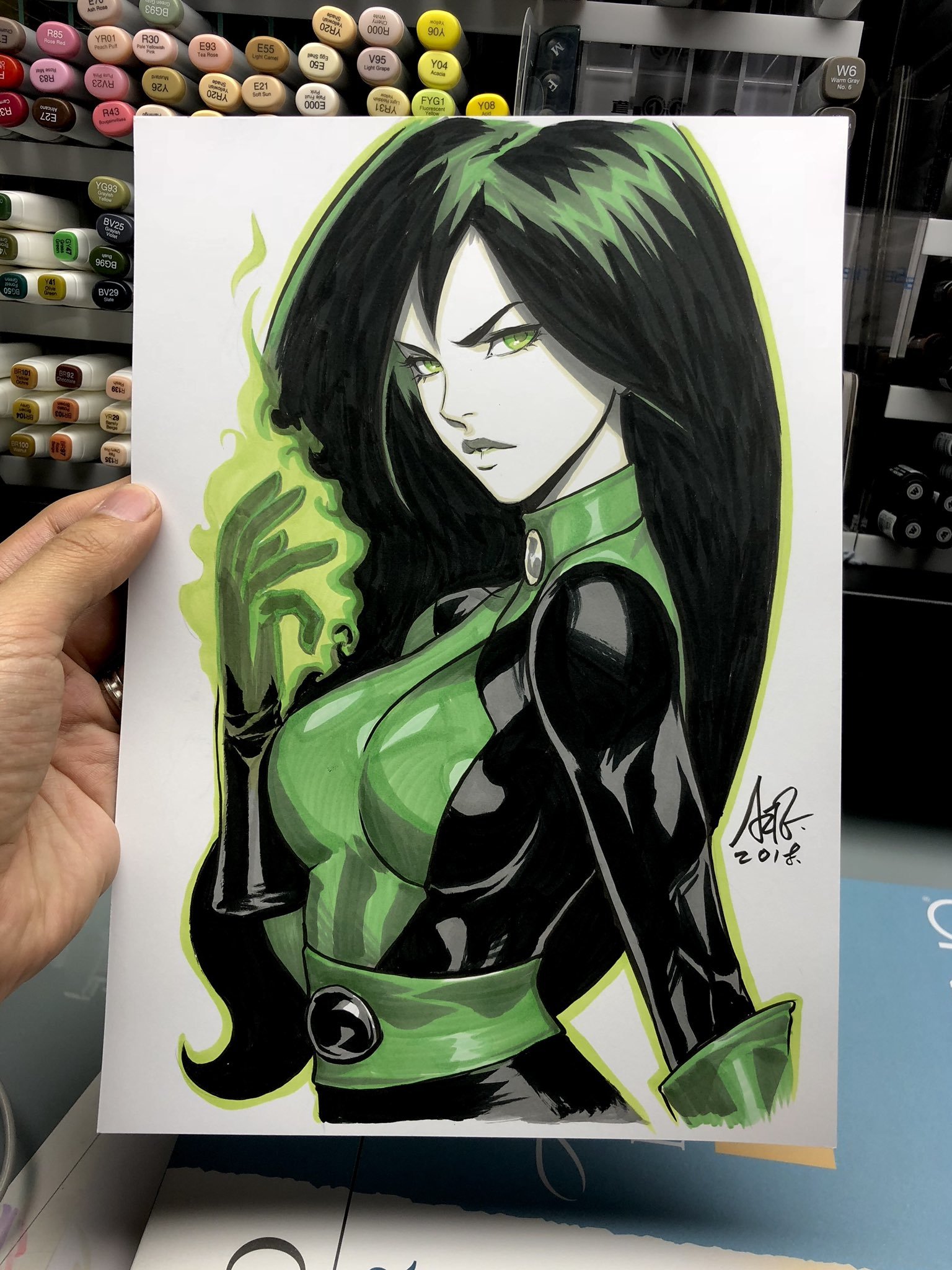 By Artgerm - Artgerm, Арт, Ким Пять-с-плюсом, Shego, Мультфильмы, Anime Art