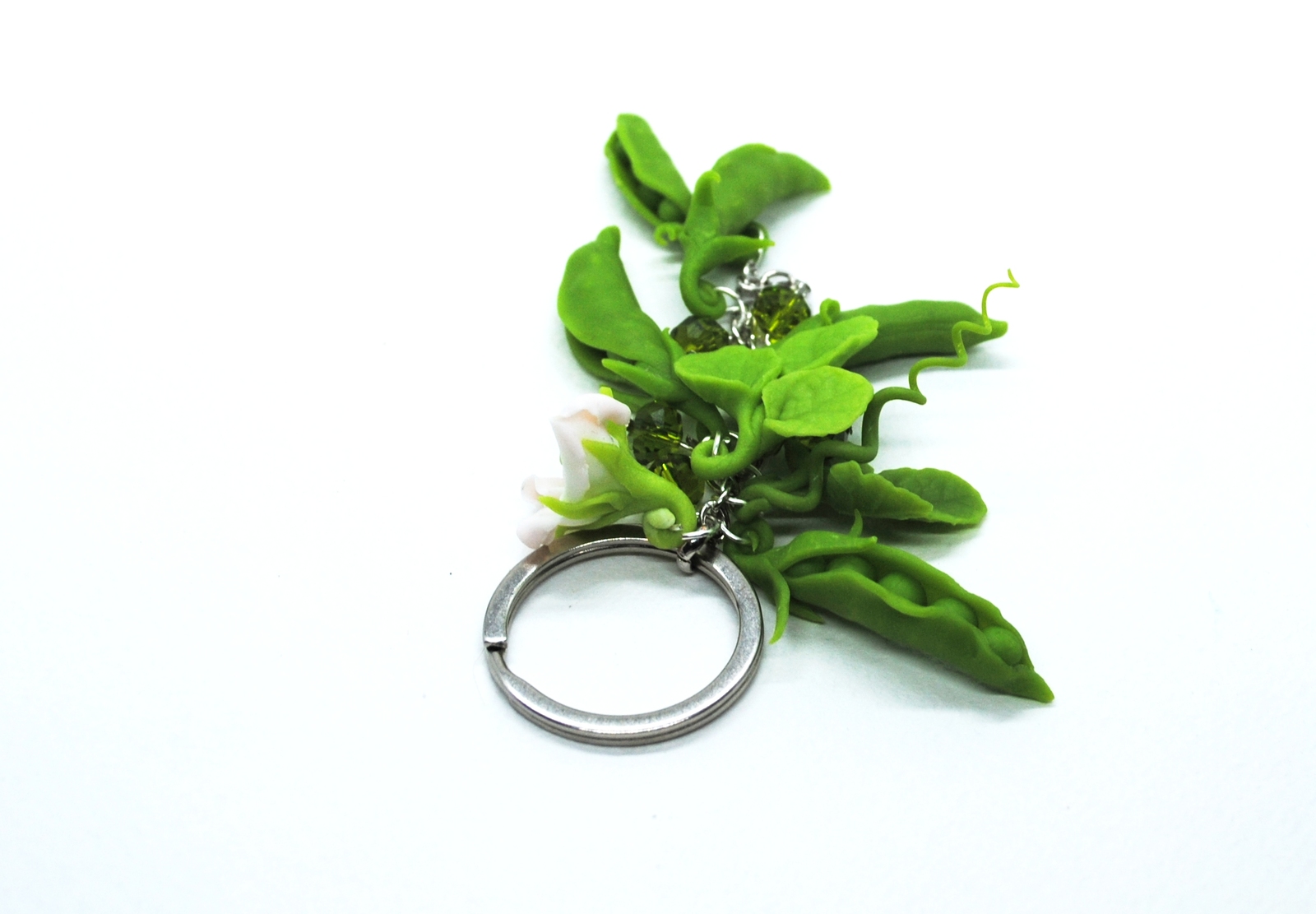 Pea batch - My, Polymer clay, Peas, Keychain, Needlework without process, Longpost