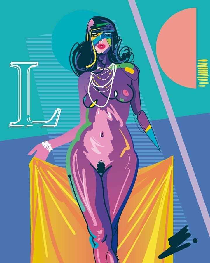 Bright colors and exciting lines, part 2 - NSFW, Erotic, Hand-drawn erotica, Digital drawing, Art, Longpost