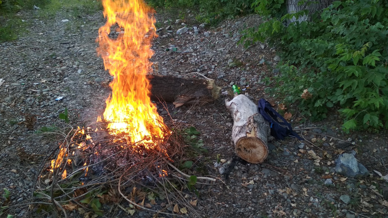 How we sculpted defense with a friend. - My, Forest, Hike, Bonfire, Childhood, Friend, Longpost