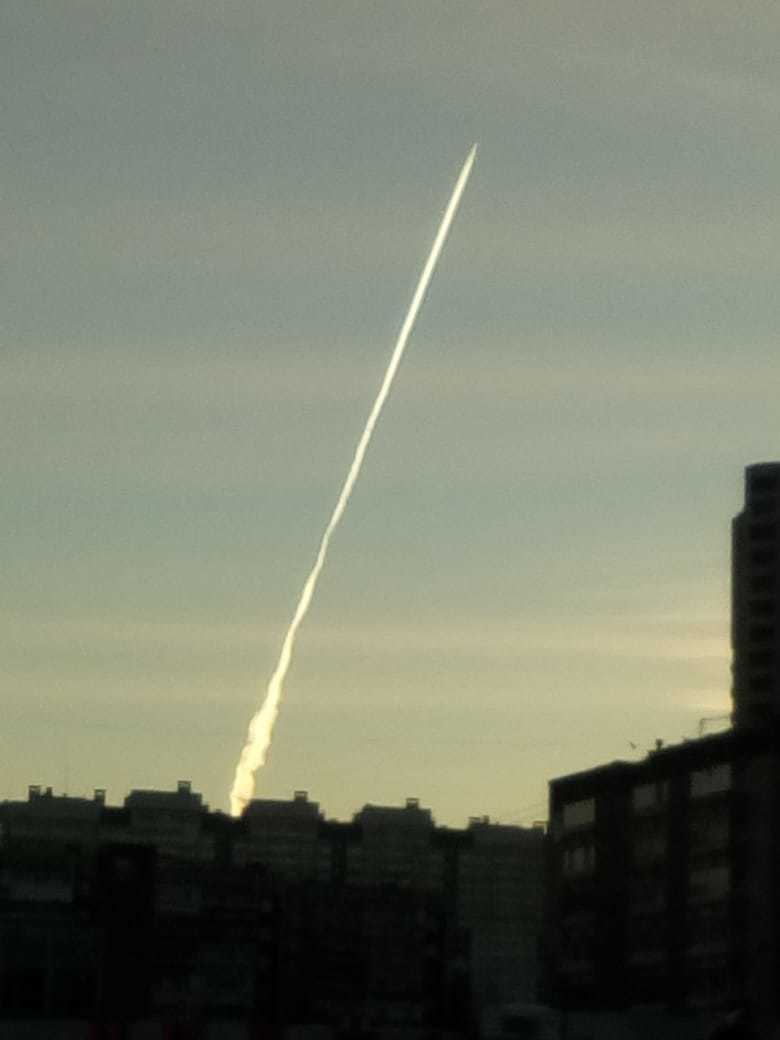 Missile launch? - My, Yekaterinburg, Morning, Inexplicable, Longpost