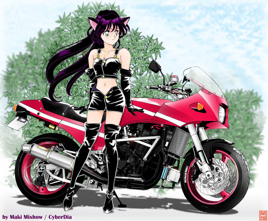 Chicks and Cycles - Anime art, A selection, Motorcycles, Drawing, Moto, Longpost