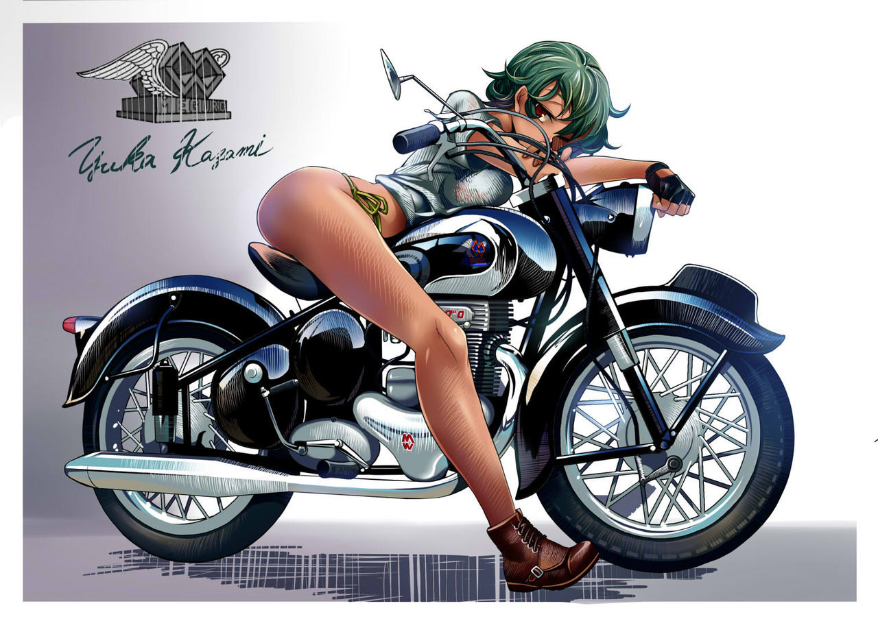 Chicks and Cycles - Anime art, A selection, Motorcycles, Drawing, Moto, Longpost