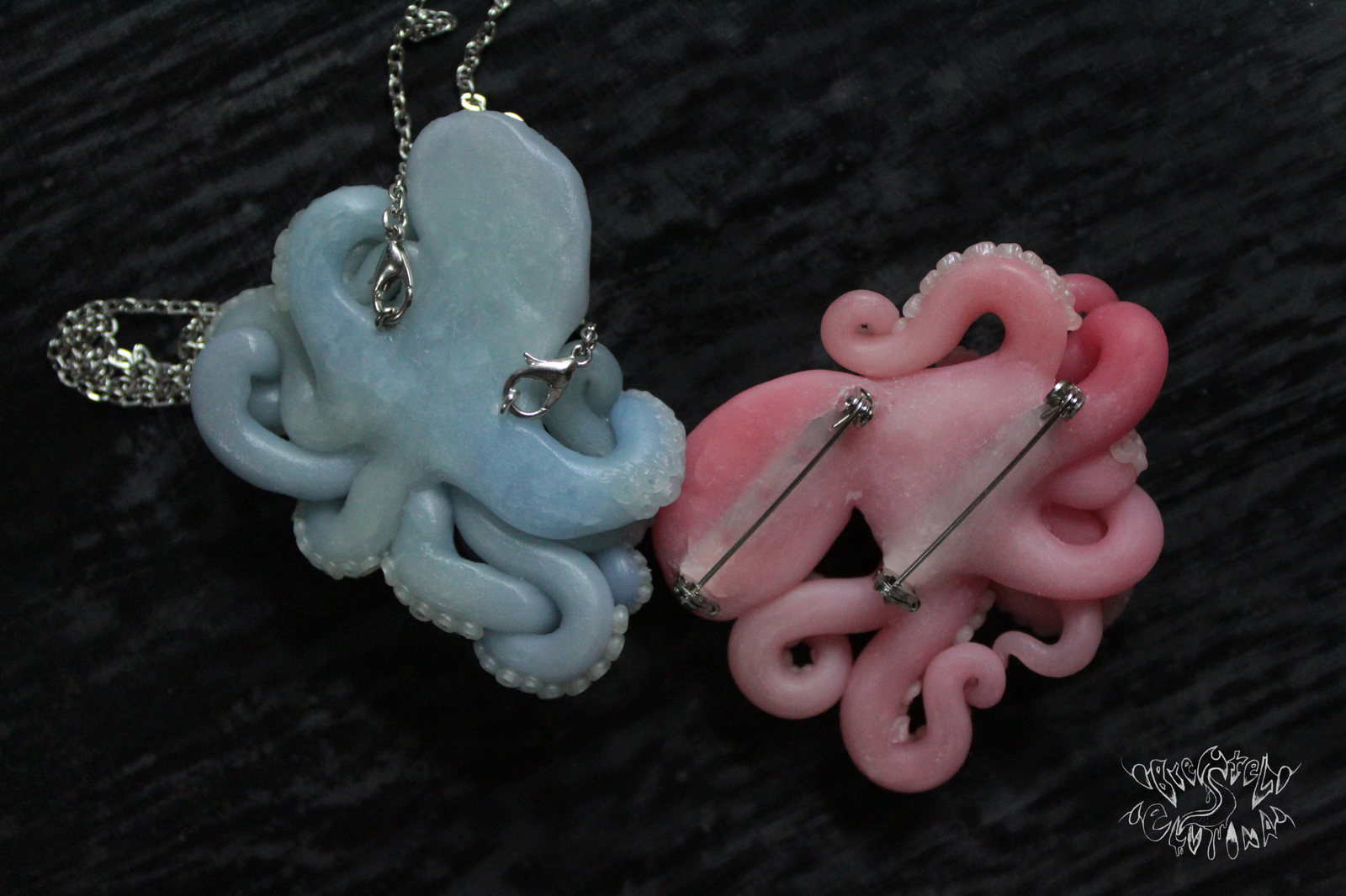 Thermochromic octopuses made of polymer clay - My, Polymer clay, Octopus, Longpost