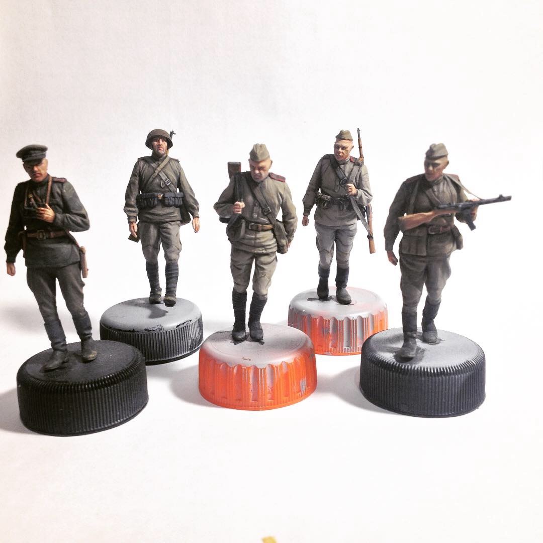 Little hobby. Infantry of the Red Army 1943-1945 - My, Sunkpainting, Modeling, Toy soldiers, Tempera, Longpost