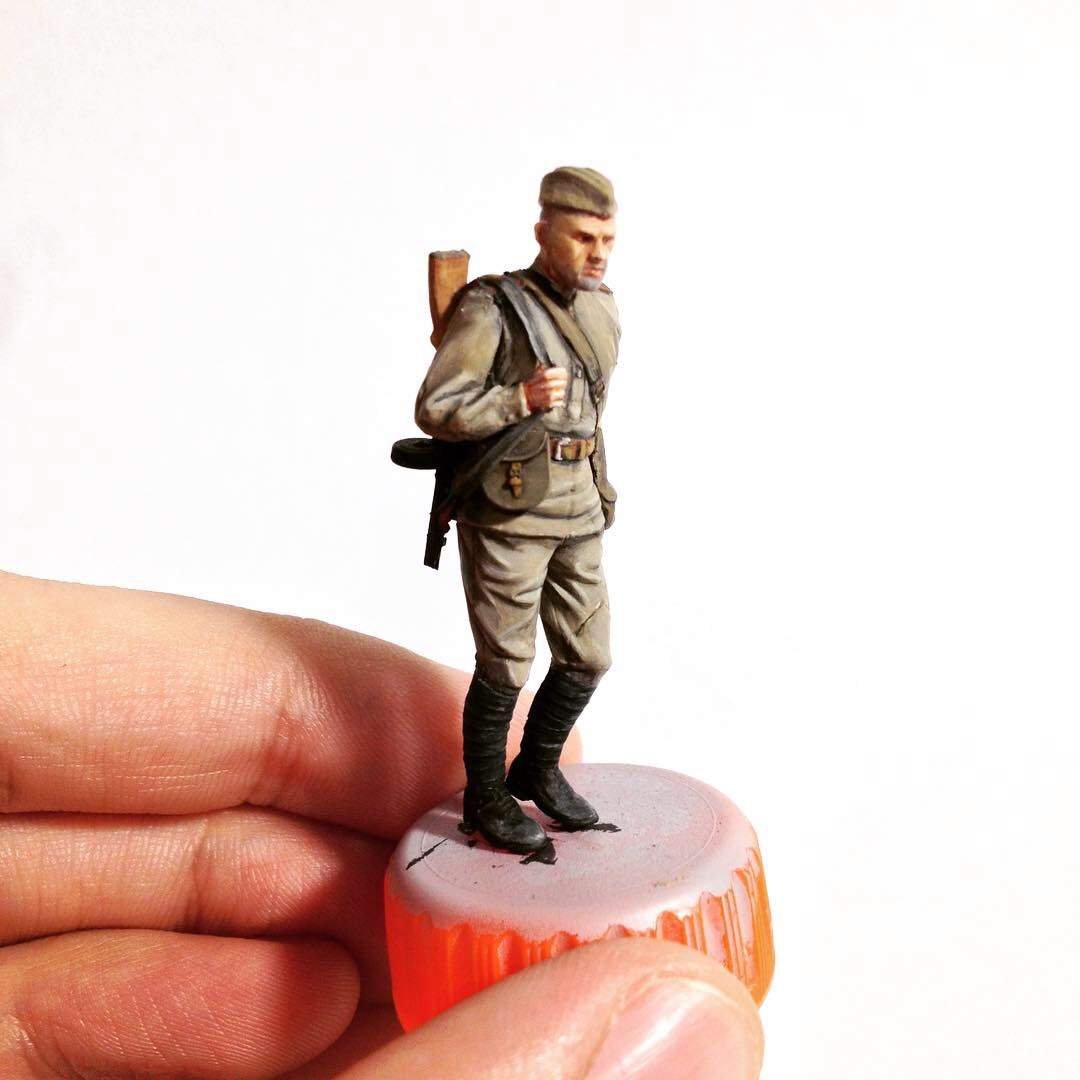 Little hobby. Infantry of the Red Army 1943-1945 - My, Sunkpainting, Modeling, Toy soldiers, Tempera, Longpost