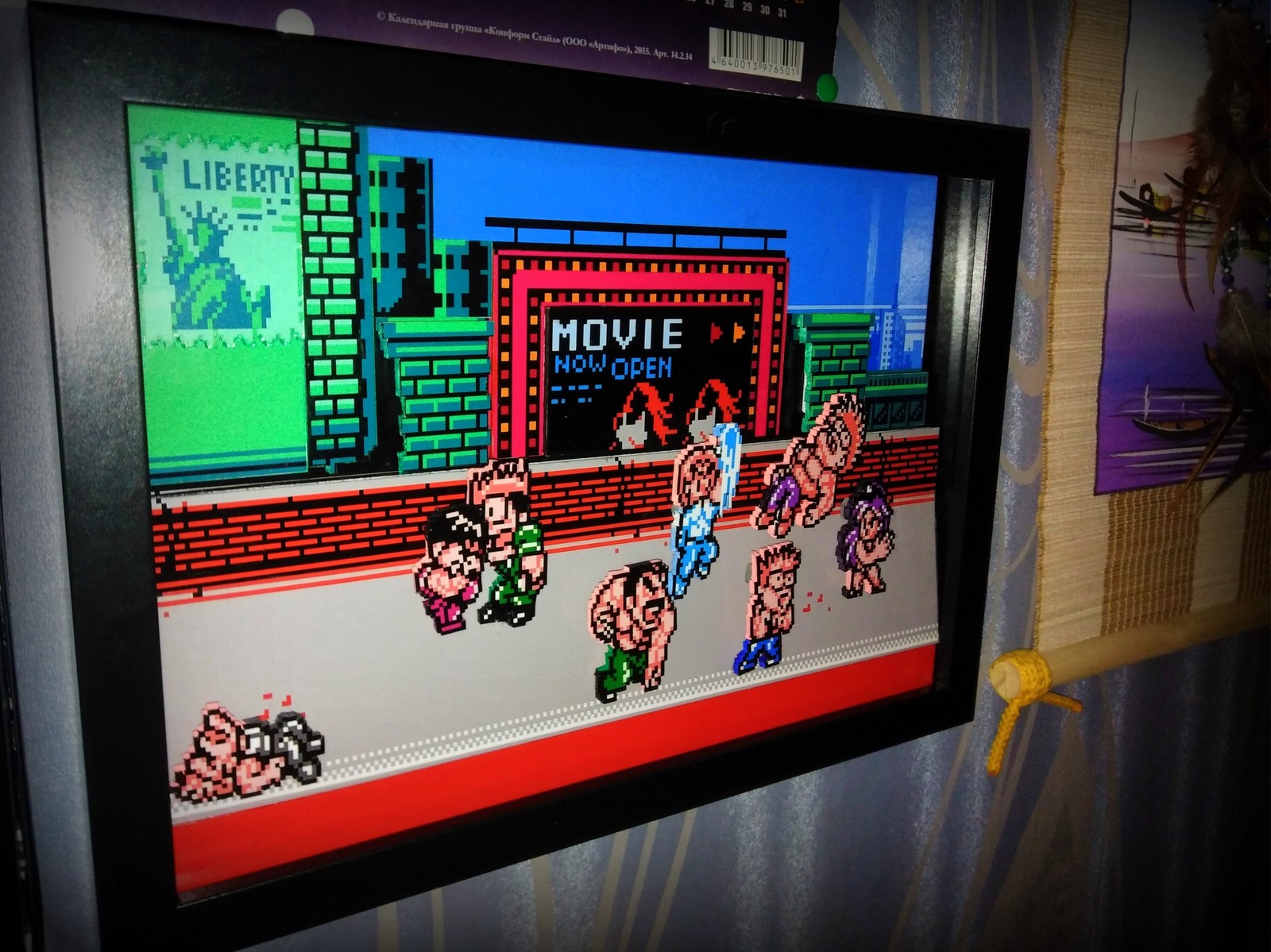 Diorama based on the game Mighty Final Fight on NES - My, Diorama, Nes, Mighty final fight, Pixel Art, With your own hands, Computer games, Longpost