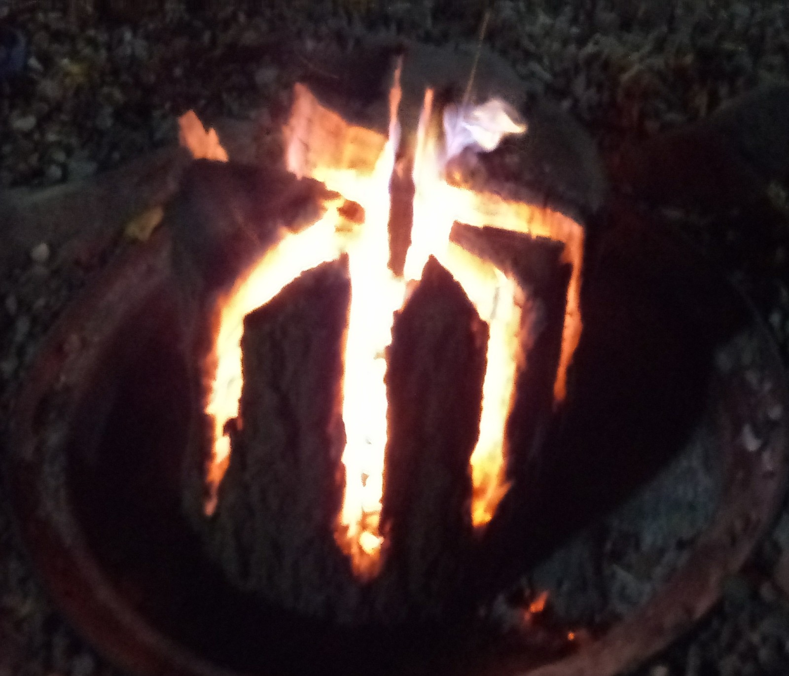 Finnish candle in the Kuban village - My, Kuban, Bonfire, Finnish candle, Longpost