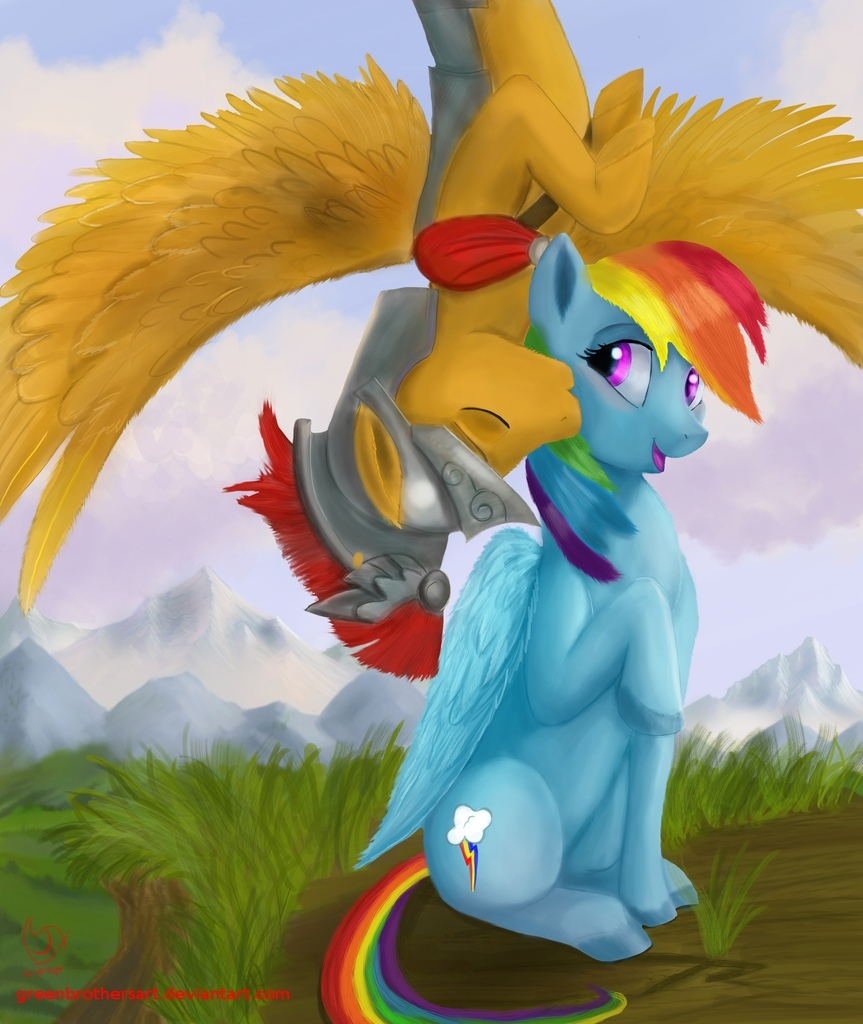 Air kiss - My little pony, Rainbow dash, Shipping, Flash Magnus