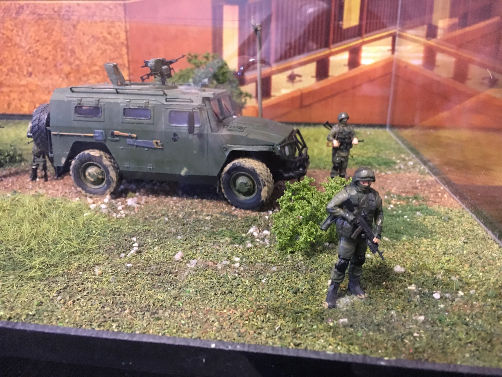 Quiet country road - My, Diorama, Modeling, Btr 82, Gaz-2330, Longpost