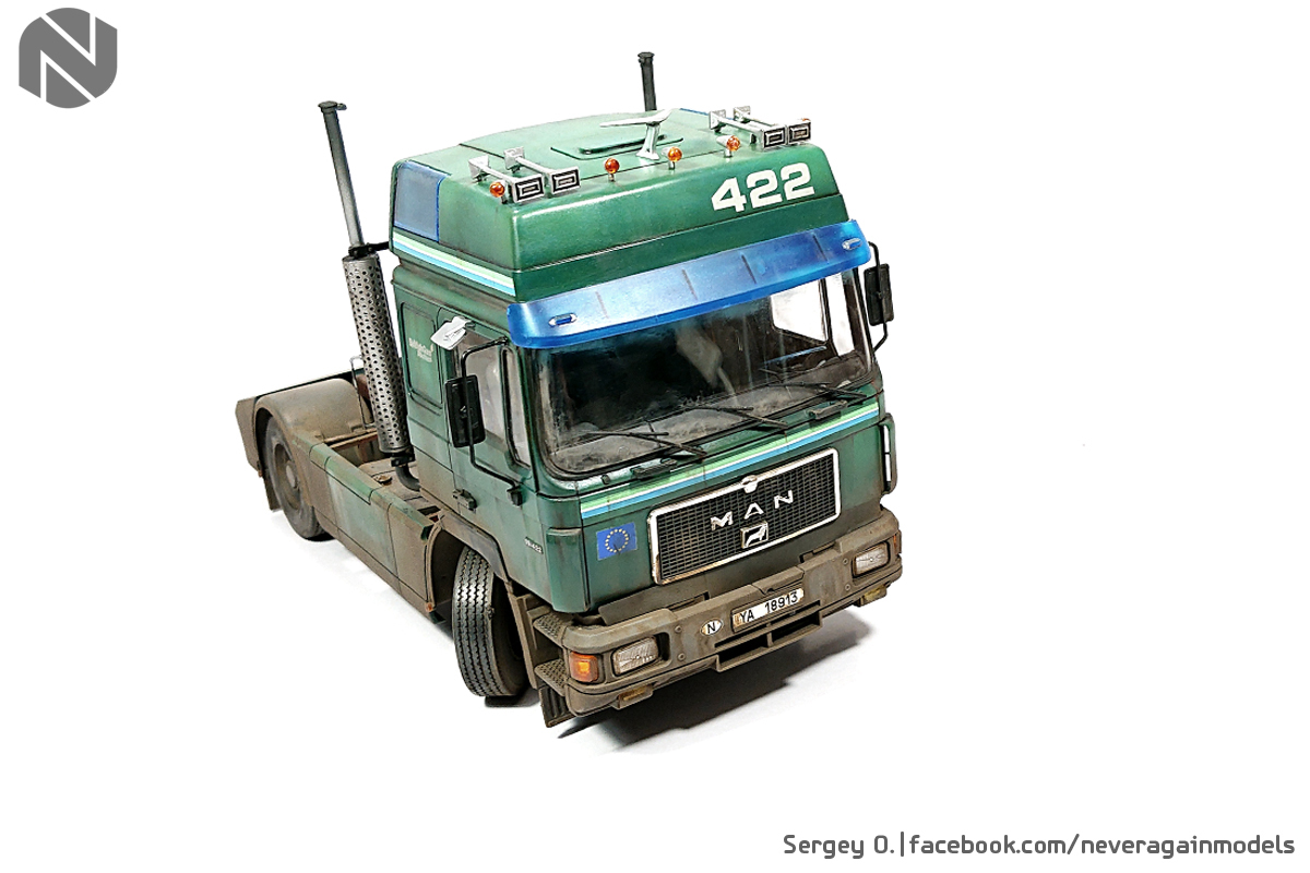 MAN F90 Commander in 1:24 scale - My, Stand modeling, Scale model, Tractor, Truck, Person, Italeri, , Longpost, 1:24