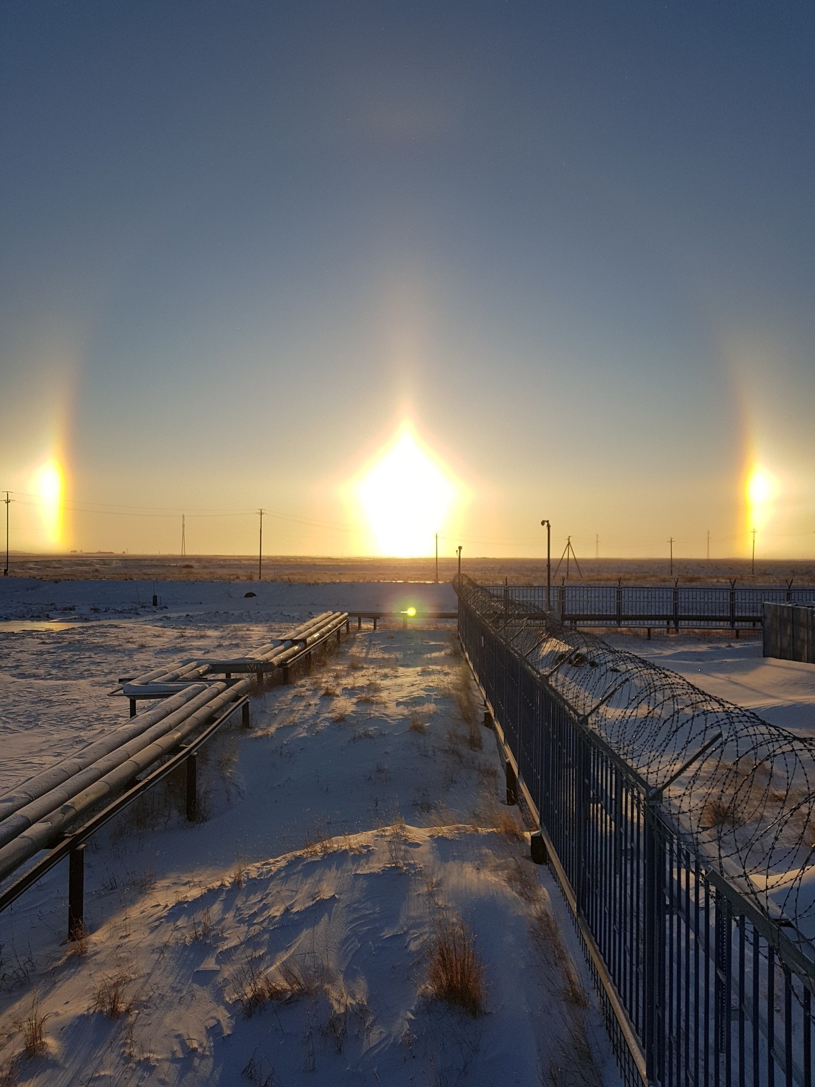 Wonderful miracle - My, The sun, North, New Urengoy, Miracle, Morning, Halo