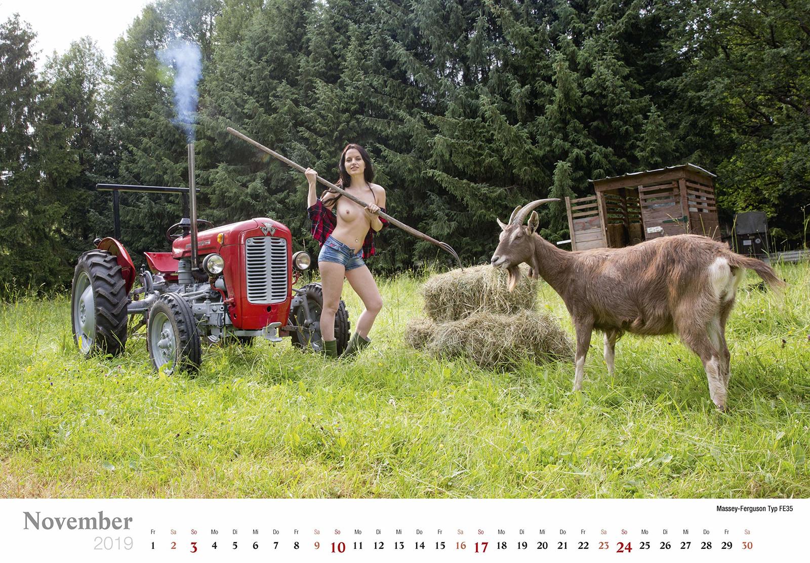 Tractor drivers - NSFW, Tractor, Girls, Erotic calendar, Longpost