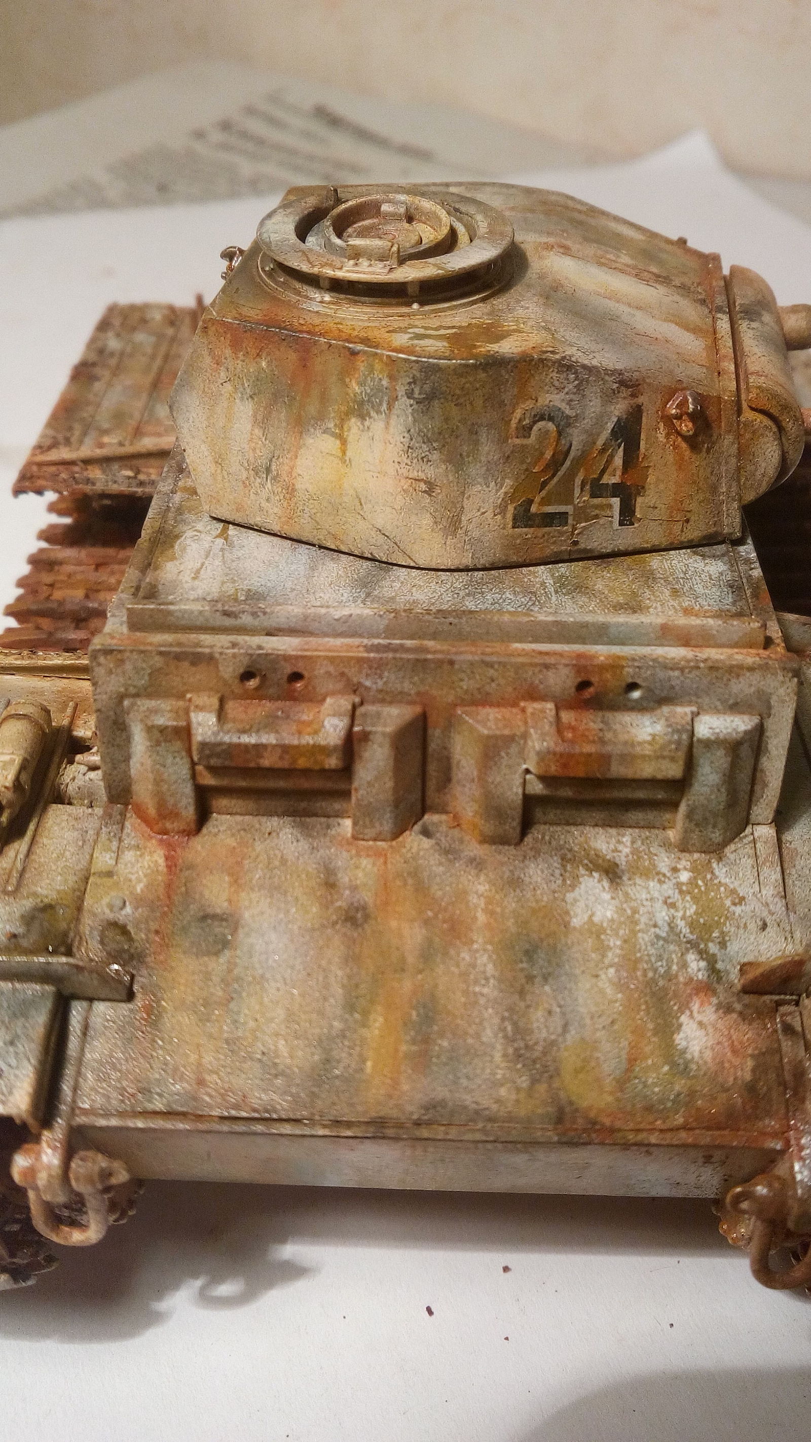 Learning to draw rust effects. - My, Airbrushing, BTT, Modeling, Tanks, Scale model, Prefabricated model, Assembly, Painting, Longpost