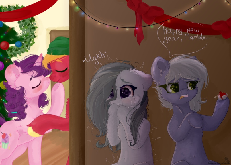 It's been a fun holiday... - My little pony, Big Macintosh, Sugar Belle, Marble pie, Limestone Pie