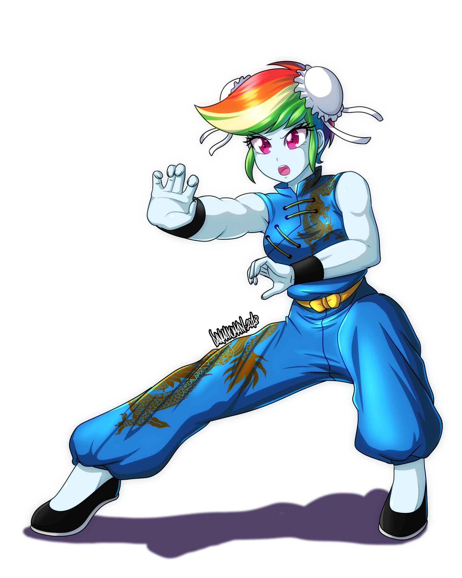 Rainbow Kung Fu - My little pony, Equestria girls, Rainbow dash, Danmakuman