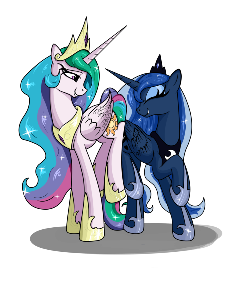 Sister's rump and no vulgarity! - Princess celestia, Princess luna, My little pony