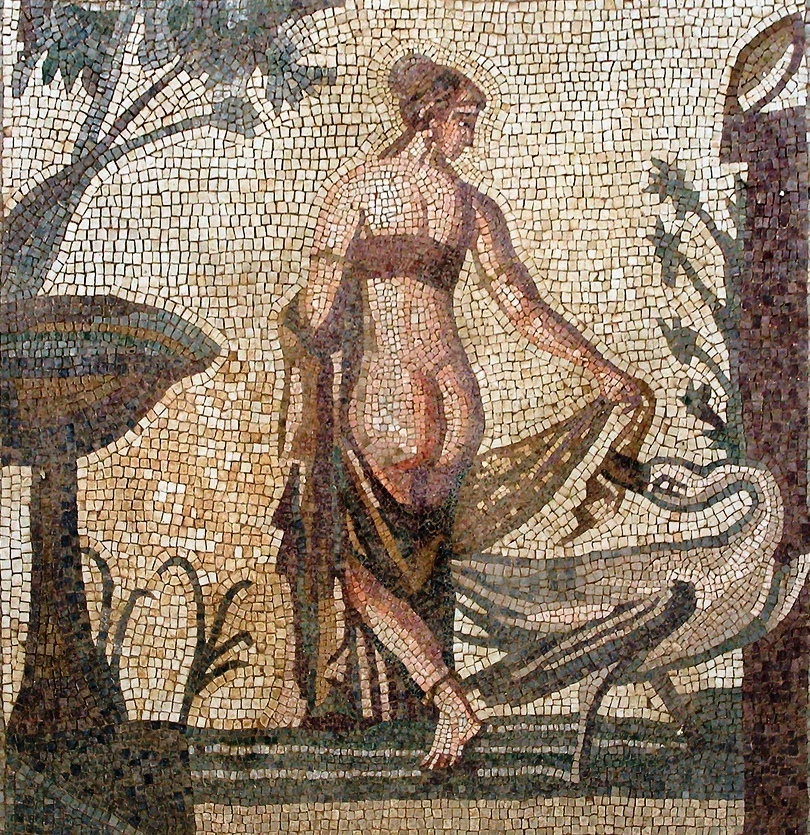 Leda and the Swan - Leda and the Swan, Pompeii, Fresco, Archeology, Mythology, Zeus, Italy, Longpost, Zeus (god)