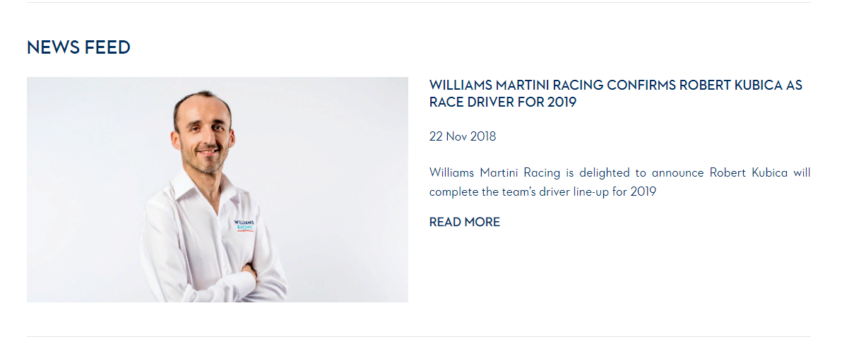 Williams F1 променяли Сироткина на Кубицу - Формула 1, Гонки, Авто, Автоспорт, Новости