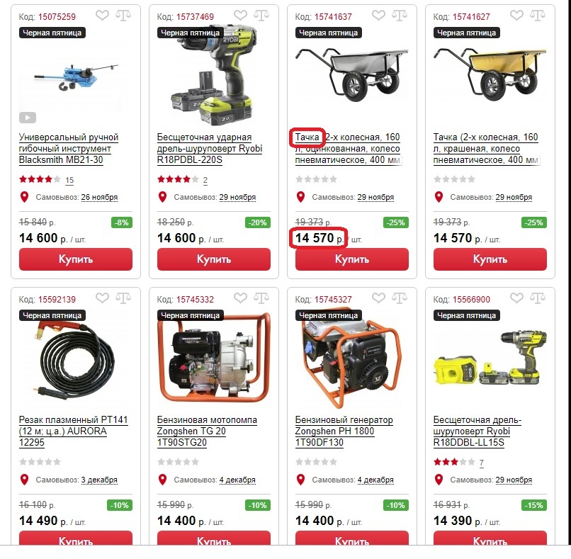 Black Friday. - My, Black Friday, High prices, Price, Wheelbarrow, Tools, Longpost